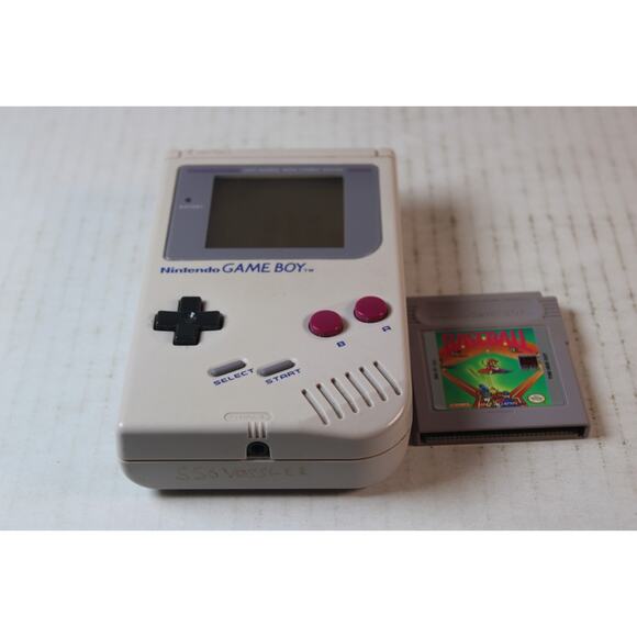 Nintendo Game Boy Launch Edition Handheld System - Gray W/ Mario Baseball game - Picture 1 of 7
